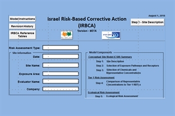 Updating, Preparing and Overall Supporting the Preparation of Technical Guidelines for Israel Risk Based Corrective Action (IRBCA)